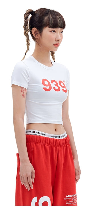ARCHIVE BOLD (アーカイブボールド) 939 LOGO CROP TOP (WHITE)