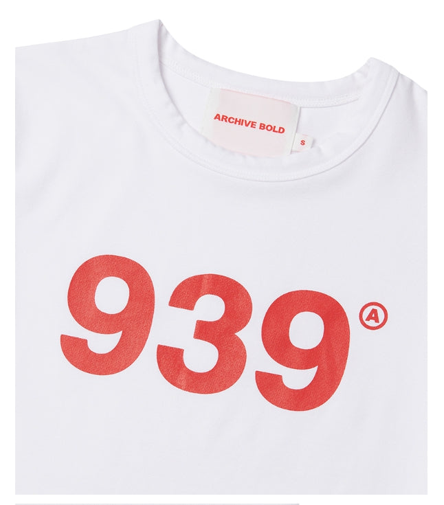 ARCHIVE BOLD (アーカイブボールド) 939 LOGO CROP TOP (WHITE)