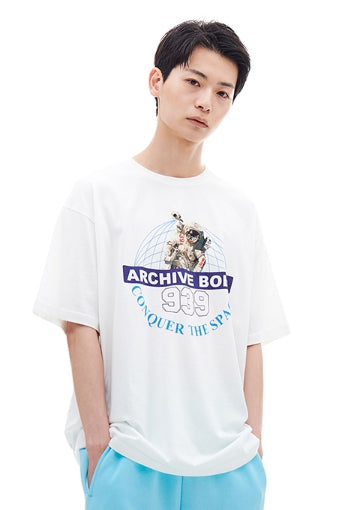 ARCHIVE BOLD (アーカイブボールド) CONQUER THE SPACE T-SHIRTS (WHITE)