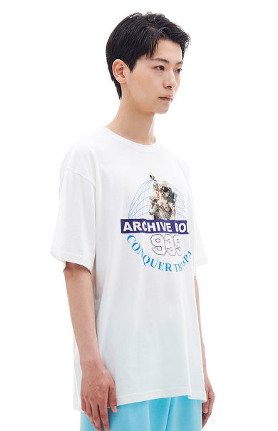 ARCHIVE BOLD (アーカイブボールド) CONQUER THE SPACE T-SHIRTS (WHITE)