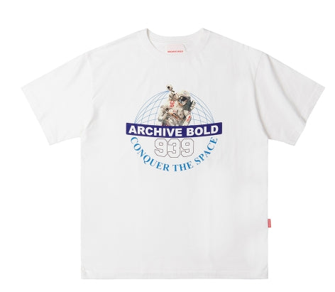 ARCHIVE BOLD (アーカイブボールド) CONQUER THE SPACE T-SHIRTS (WHITE)