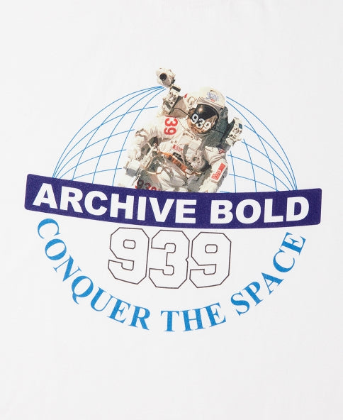 ARCHIVE BOLD (アーカイブボールド) CONQUER THE SPACE T-SHIRTS (WHITE)