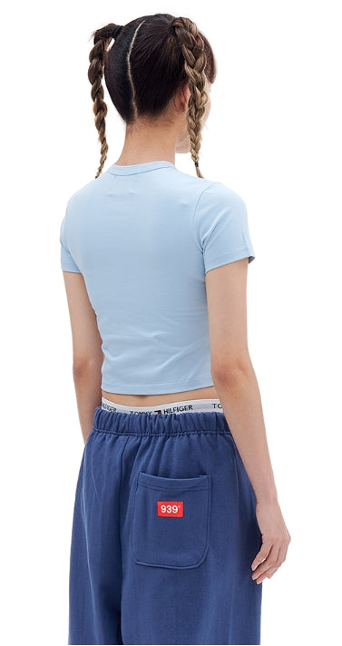 ARCHIVE BOLD (アーカイブボールド) 939 LOGO CROP TOP (SKY BLUE)