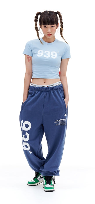 ARCHIVE BOLD (アーカイブボールド) 939 LOGO CROP TOP (SKY BLUE)