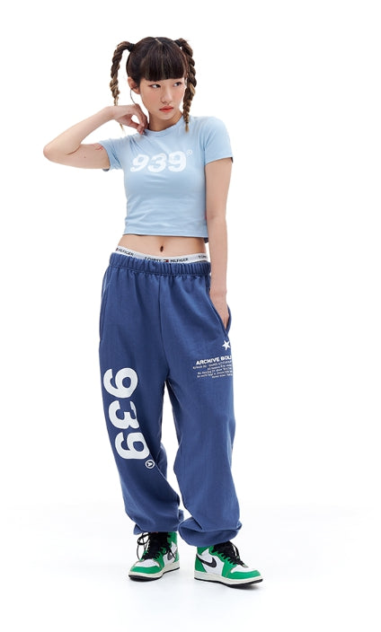 ARCHIVE BOLD (アーカイブボールド) 939 LOGO CROP TOP (SKY BLUE)
