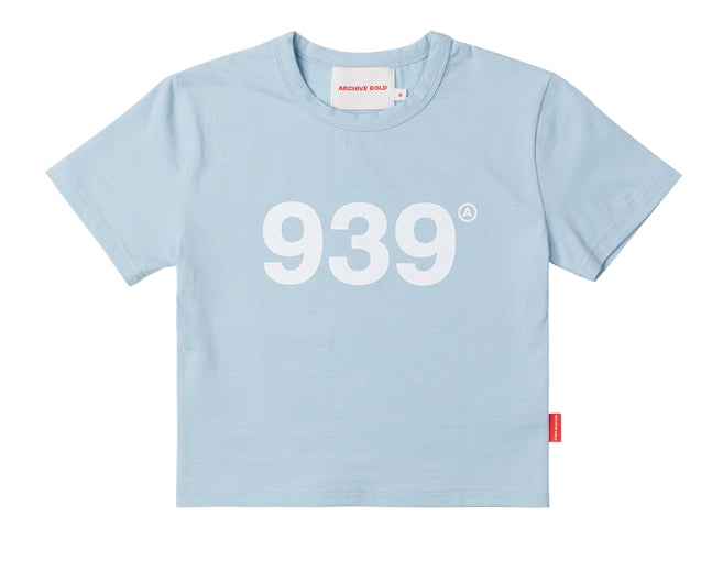 ARCHIVE BOLD (アーカイブボールド) 939 LOGO CROP TOP (SKY BLUE)
