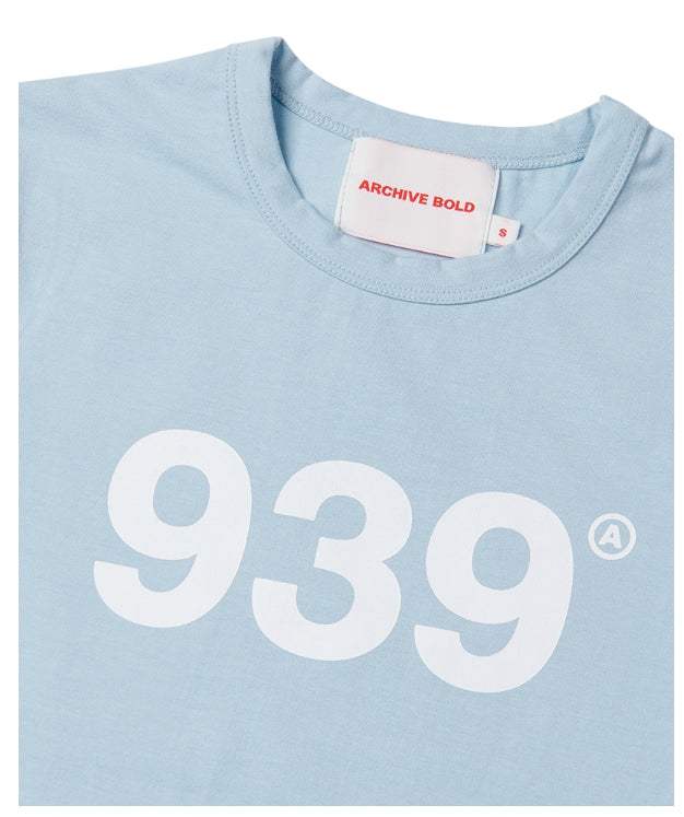 ARCHIVE BOLD (アーカイブボールド) 939 LOGO CROP TOP (SKY BLUE)