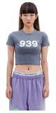 ARCHIVE BOLD (アーカイブボールド) 939 LOGO CROP TOP (GRAY)