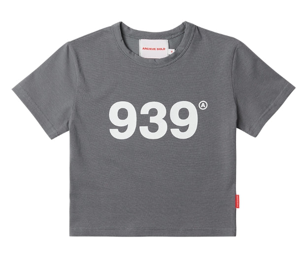ARCHIVE BOLD (アーカイブボールド) 939 LOGO CROP TOP (GRAY)