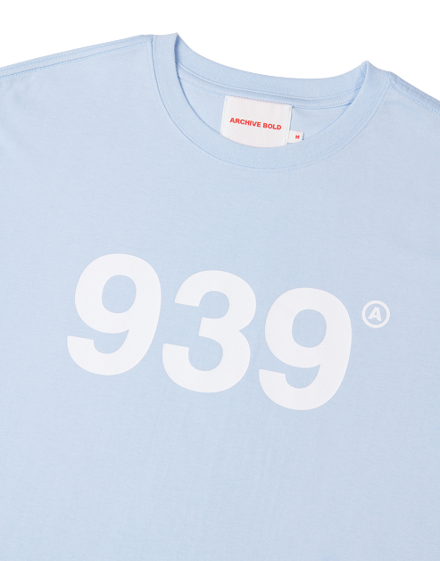 ARCHIVE BOLD (アーカイブボールド) 939 LOGO T-SHIRTS (SKY BLUE)