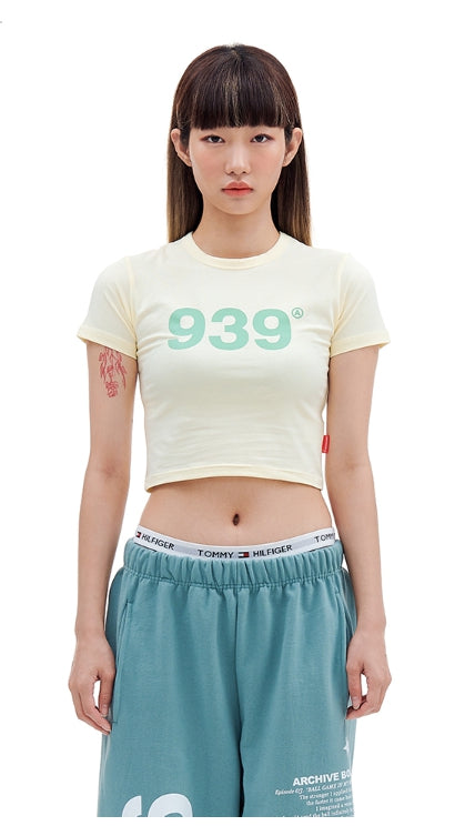 ARCHIVE BOLD (アーカイブボールド) 939 LOGO CROP TOP (LEMON)