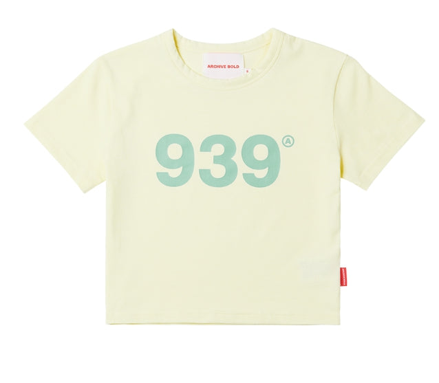 ARCHIVE BOLD (アーカイブボールド) 939 LOGO CROP TOP (LEMON)