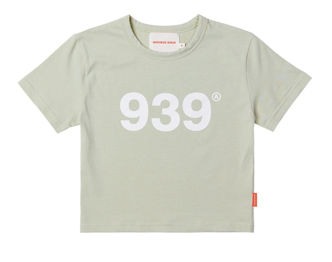 ARCHIVE BOLD (アーカイブボールド) 939 LOGO CROP TOP (PALE SAGE)