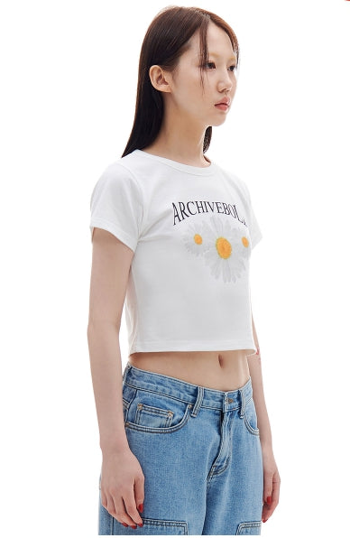 ARCHIVE BOLD (アーカイブボールド) DAISY CROP TOP (WHITE)