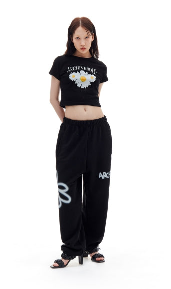 ARCHIVE BOLD (アーカイブボールド) DAISY CROP TOP (BLACK)