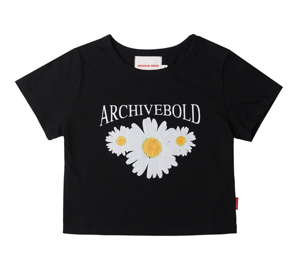 ARCHIVE BOLD (アーカイブボールド) DAISY CROP TOP (BLACK)