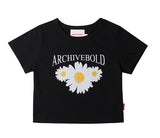 ARCHIVE BOLD (アーカイブボールド) DAISY CROP TOP (BLACK)