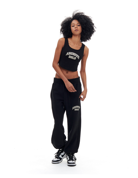 ARCHIVE BOLD (アーカイブボールド) ARCH LOGO SWEAT TANK (BLACK)