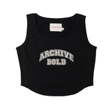 ARCHIVE BOLD (アーカイブボールド) ARCH LOGO SWEAT TANK (BLACK)