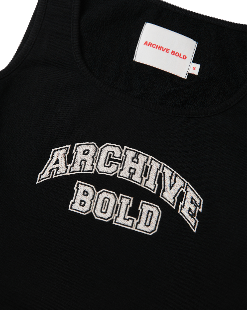 ARCHIVE BOLD (アーカイブボールド) ARCH LOGO SWEAT TANK (BLACK)
