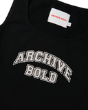 ARCHIVE BOLD (アーカイブボールド) ARCH LOGO SWEAT TANK (BLACK)