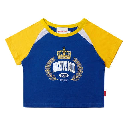 ARCHIVE BOLD (アーカイブボールド) CROWN CROP TOP (BLUE)