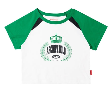 ARCHIVE BOLD (アーカイブボールド) CROWN CROP TOP (GREEN)