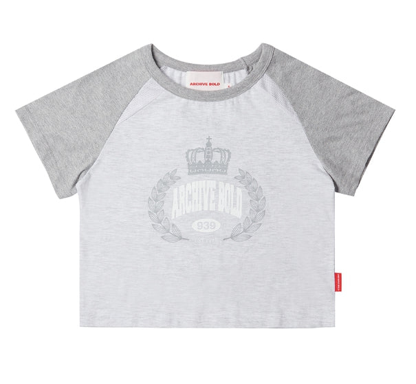ARCHIVE BOLD (アーカイブボールド) CROWN CROP TOP (GRAY)