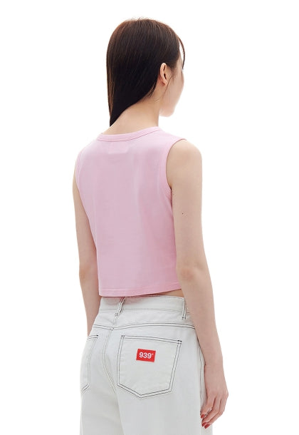 ARCHIVE BOLD (アーカイブボールド) ARCH LOGO SLEEVELESS TOP (PINK)