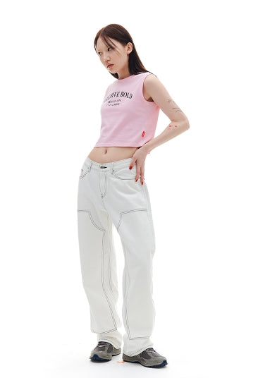 ARCHIVE BOLD (アーカイブボールド) ARCH LOGO SLEEVELESS TOP (PINK)
