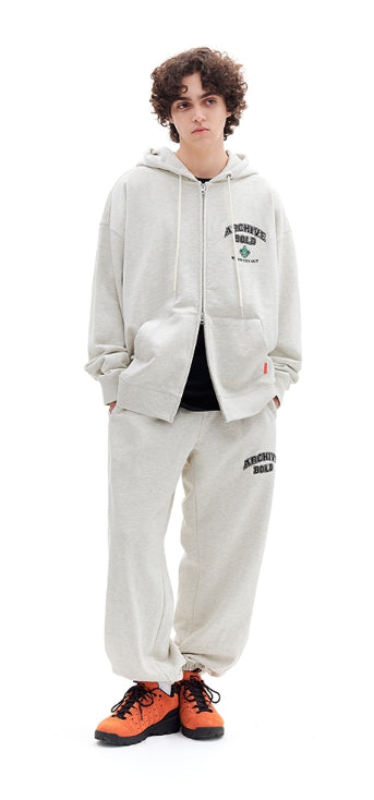 ARCHIVE BOLD (アーカイブボールド) ARCH LOGO SWEAT PANTS (OATMEAL)