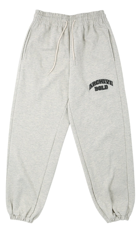 ARCHIVE BOLD (アーカイブボールド) ARCH LOGO SWEAT PANTS (OATMEAL)