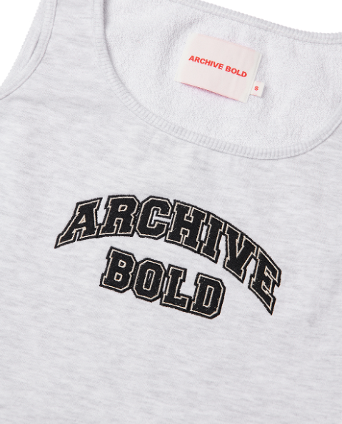 ARCHIVE BOLD (アーカイブボールド) ARCH LOGO SWEAT TANK (LIGHT GRAY)
