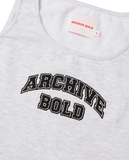 ARCHIVE BOLD (アーカイブボールド) ARCH LOGO SWEAT TANK (LIGHT GRAY)