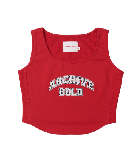 ARCHIVE BOLD (アーカイブボールド) ARCH LOGO SWEAT TANK (RED)
