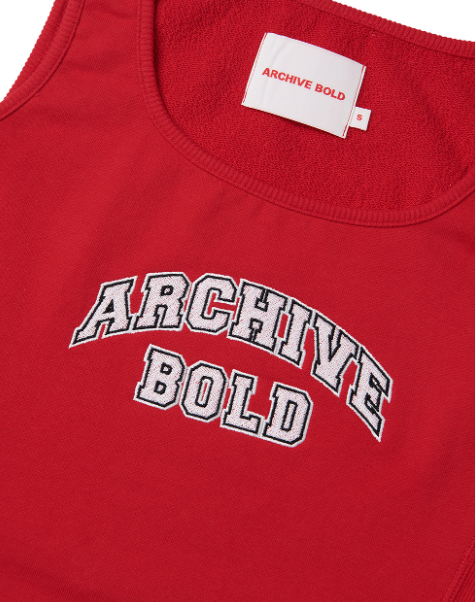 ARCHIVE BOLD (アーカイブボールド) ARCH LOGO SWEAT TANK (RED)