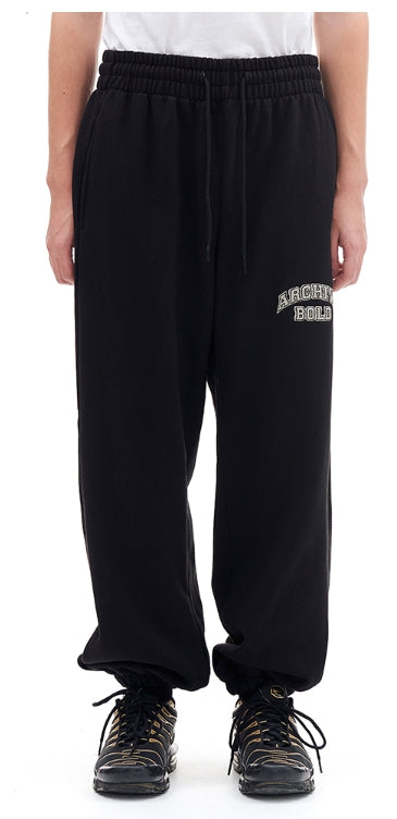 ARCHIVE BOLD (アーカイブボールド) ARCH LOGO SWEAT PANTS (BLACK)