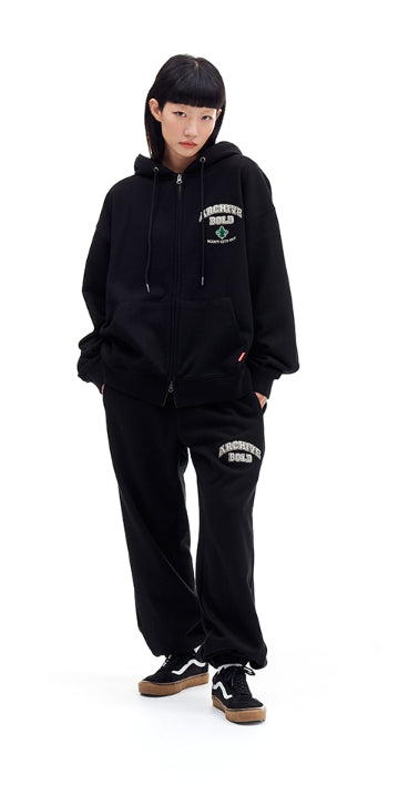 ARCHIVE BOLD (アーカイブボールド) ARCH LOGO HOOD ZIP-UP (BLACK)