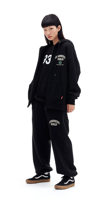 ARCHIVE BOLD (アーカイブボールド) ARCH LOGO HOOD ZIP-UP (BLACK)