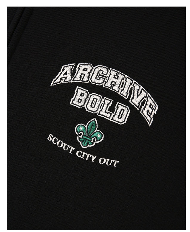 ARCHIVE BOLD (アーカイブボールド) ARCH LOGO HOOD ZIP-UP (BLACK)