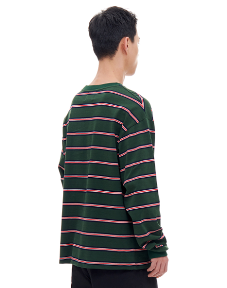ARCHIVE BOLD (アーカイブボールド) STRIPE LONG SLEEVE (GREEN)