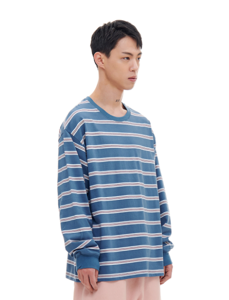 ARCHIVE BOLD (アーカイブボールド) STRIPE LONG SLEEVE (BLUE)