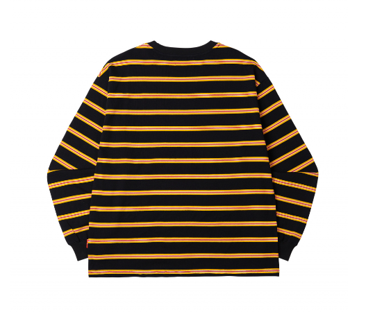 ARCHIVE BOLD (アーカイブボールド) STRIPE LONG SLEEVE (BLACK)