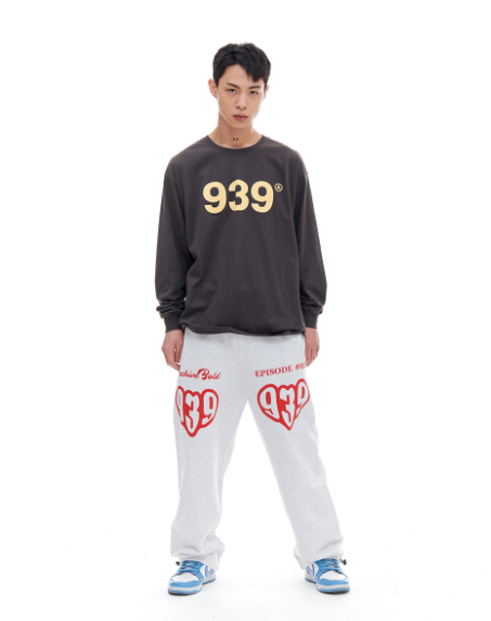 ARCHIVE BOLD (アーカイブボールド) 939 LOGO LONG SLEEVE (DARK GRAY)