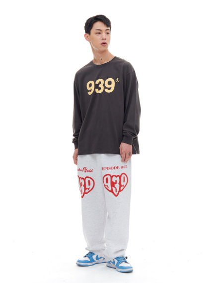 ARCHIVE BOLD (アーカイブボールド) 939 LOGO LONG SLEEVE (DARK GRAY)