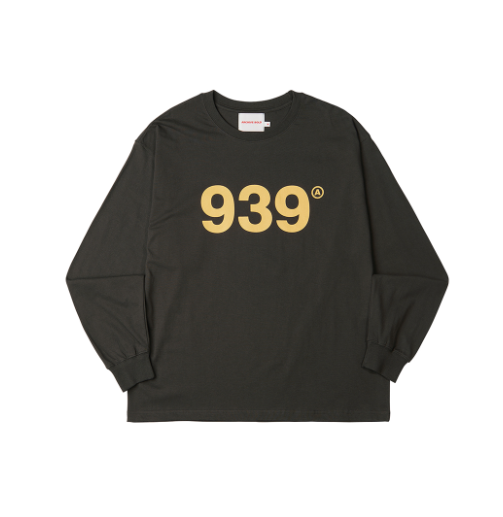ARCHIVE BOLD (アーカイブボールド) 939 LOGO LONG SLEEVE (DARK GRAY)