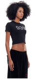ARCHIVE BOLD (アーカイブボールド) 939 LOGO CROP TOP (BLACK/HOTFIX)