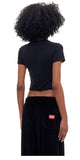 ARCHIVE BOLD (アーカイブボールド) 939 LOGO CROP TOP (BLACK/HOTFIX)