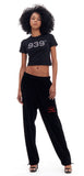 ARCHIVE BOLD (アーカイブボールド) 939 LOGO CROP TOP (BLACK/HOTFIX)