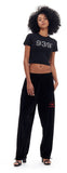ARCHIVE BOLD (アーカイブボールド) 939 LOGO CROP TOP (BLACK/HOTFIX)